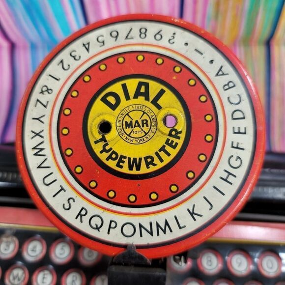 Antique Toy Louis Marx Junior Dial Typewriter - Picture 9 of 11